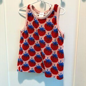 Hanna Andersson Strawberry Terry Girls Tank Top, Size 5, Like New
